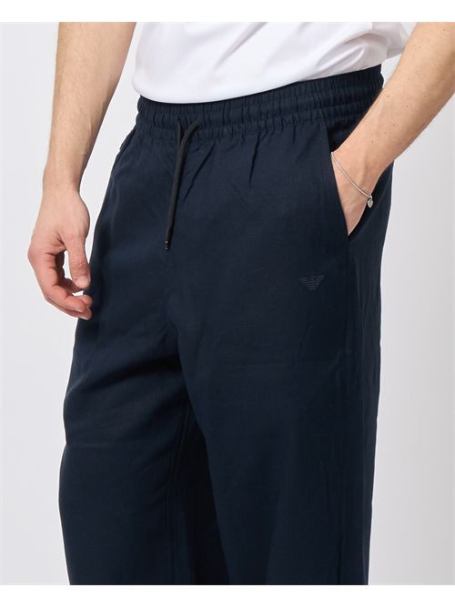 Pantaloni blu Emporio Armani con elastico e coulisse EMPORIO ARMANI | EM000586-AF12356UB102